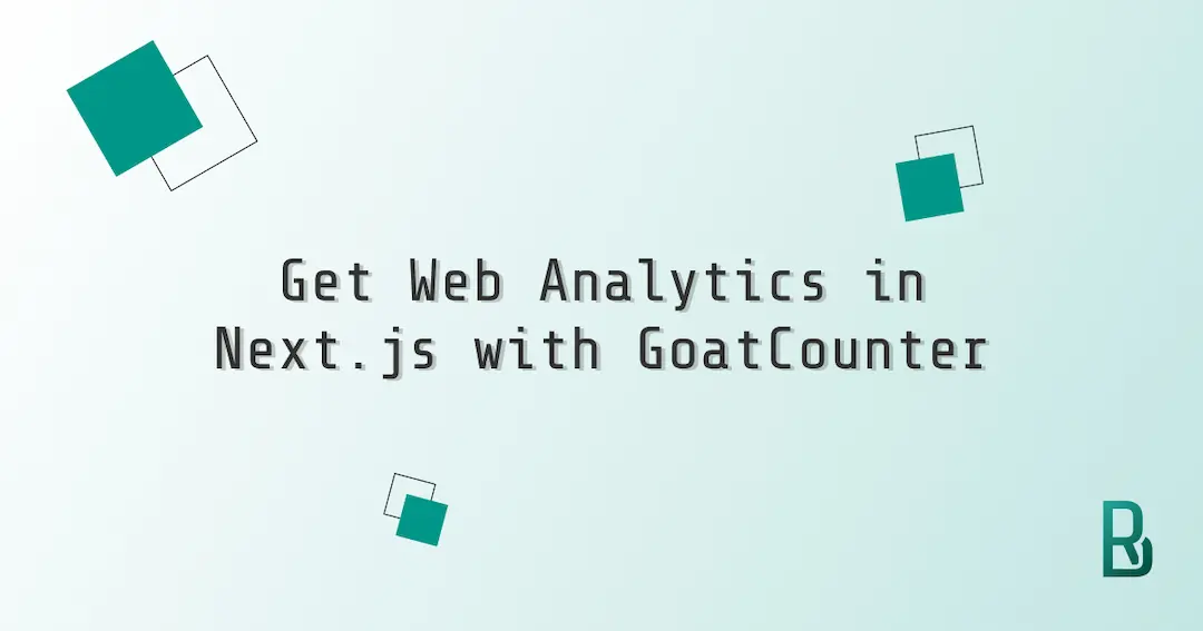 Get web analytics in Next.js with Goatcounter