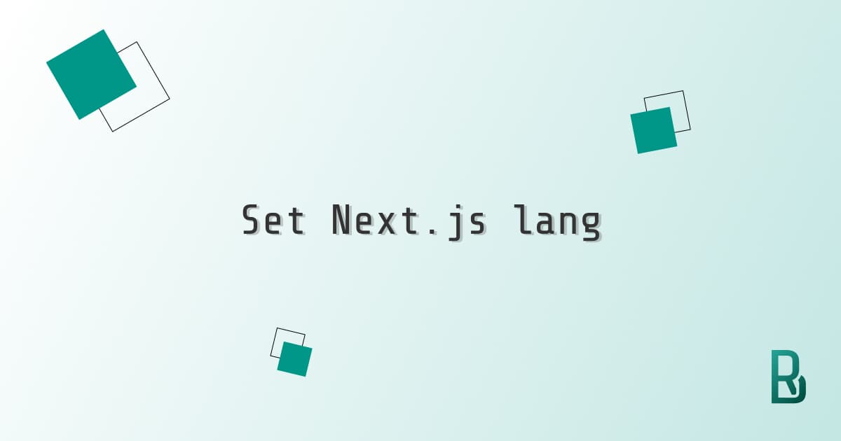 Set Next.js lang